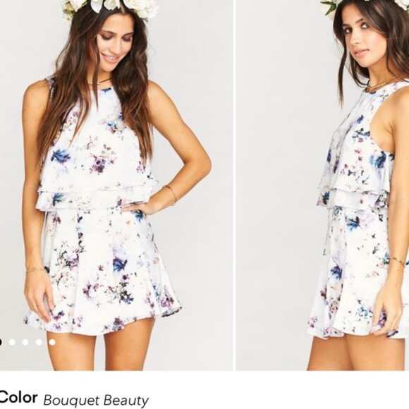 NWT SHOW ME YOUR MUMU Floral Skater Stretch Skirt size M - Picture 3 of 4